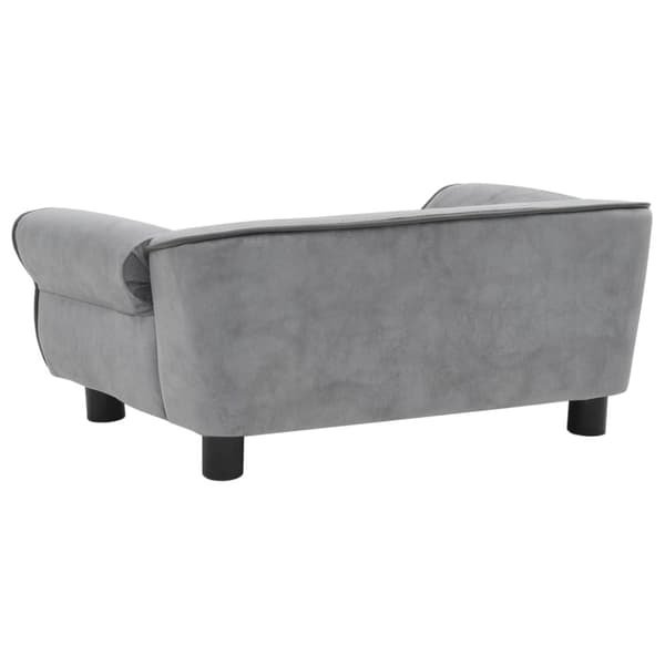 hundesofa 72x45x30 cm plys grå
