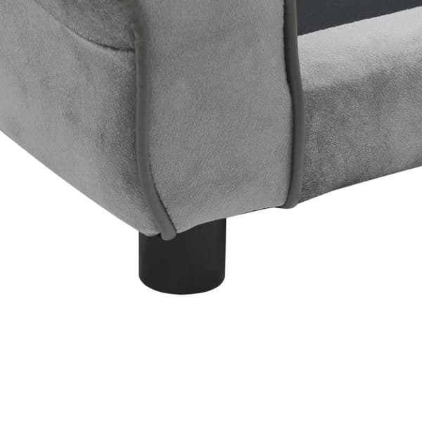hundesofa 72x45x30 cm plys grå