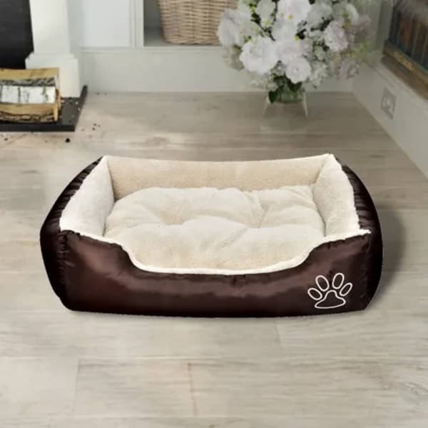 varm hundeseng med pude XL