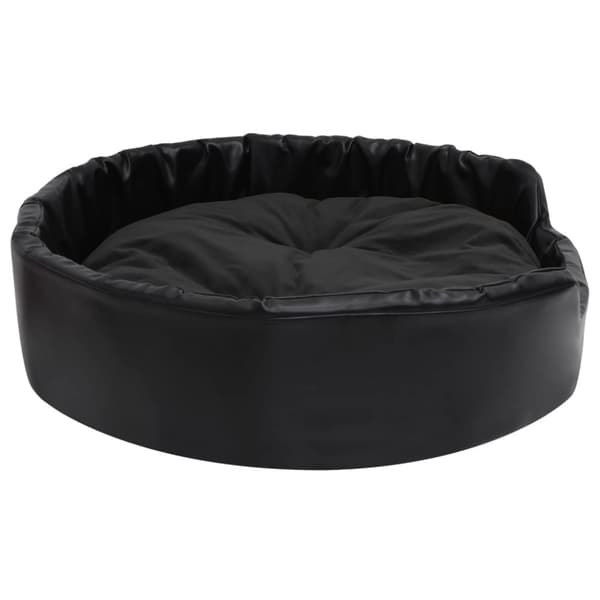 hundekurv 90x79x20 cm plys og kunstlæder sort