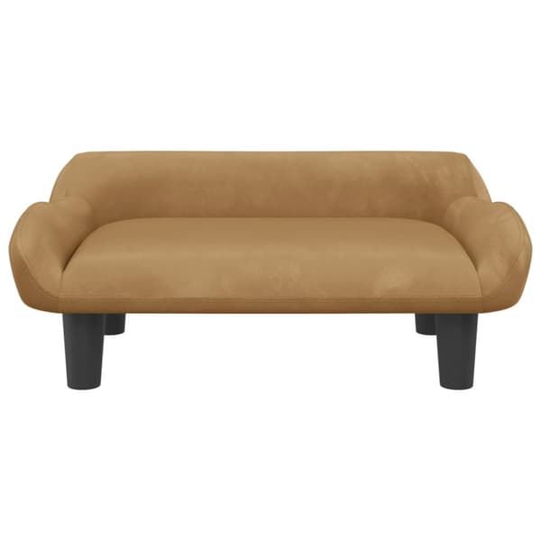 hundeseng 70x40x24 cm velour brun