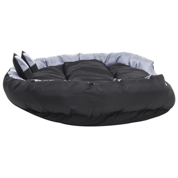hundepude 150x120x25 cm vendbar og vaskbar grå og sort
