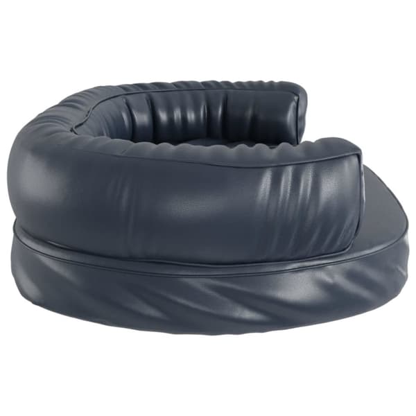 ergonomisk hundeseng 88x65 cm skum og kunstlæder mørkeblå