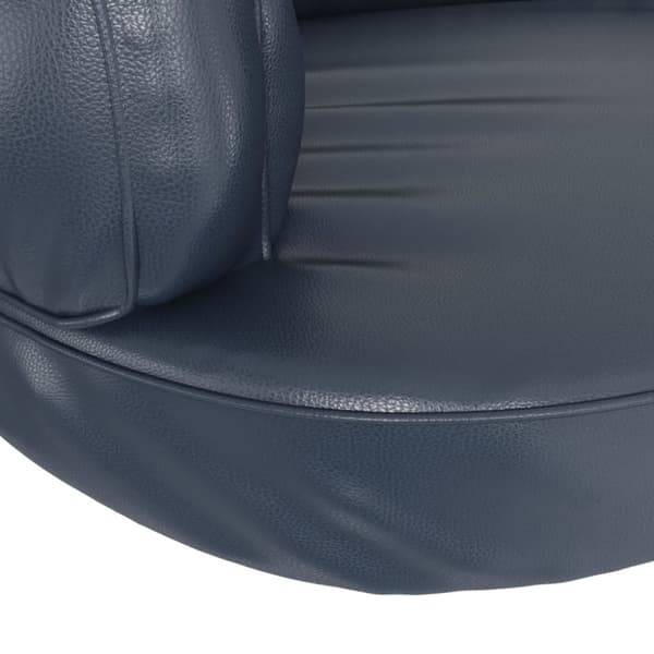 ergonomisk hundeseng 88x65 cm skum og kunstlæder mørkeblå