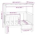 Miniatyrbillede 8 af 8: hundeseng 105,5x83,5x100 cm massivt fyrretræ grå