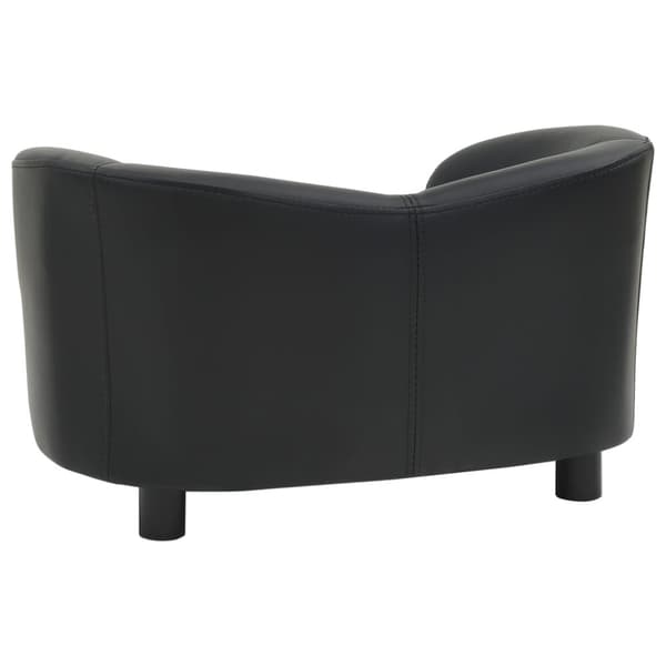 hundesofa 67x41x39 cm kunstlæder sort