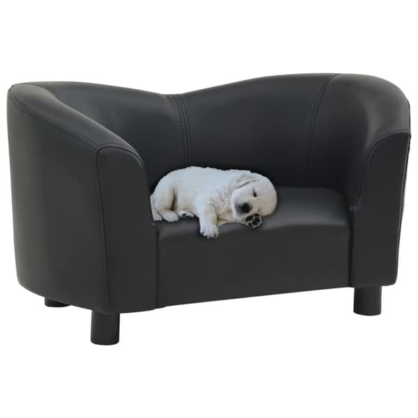 hundesofa 67x41x39 cm kunstlæder sort