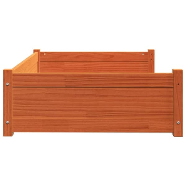 vidaXL hundeseng 105,5x75,5x28 cm massivt fyrretræ gyldenbrun