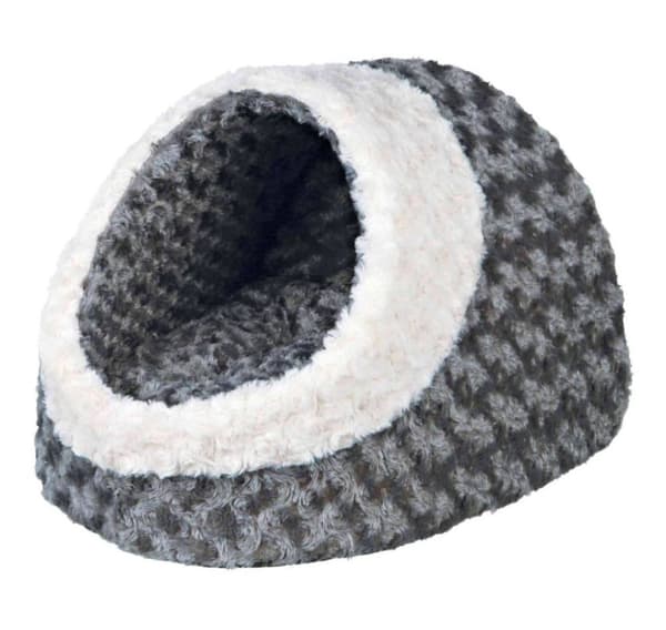 Kaline pehmoinen luola, 35 × 26 × 41 cm, harmaa/kermanvärinen