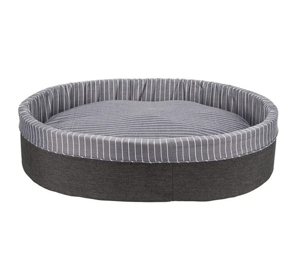Hundeseng Finley 85x75 cm, grå/hvid