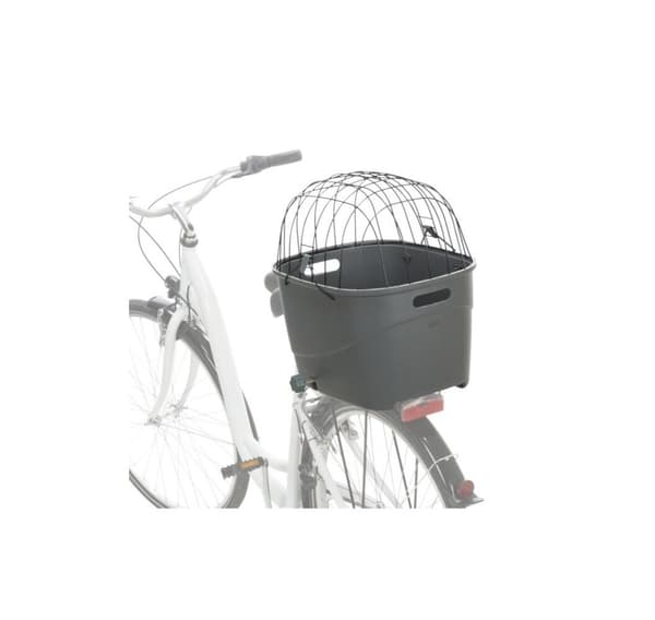 Cykelkorg för cykelställ, plast/metall, 36 × 47 × 46 cm, grå