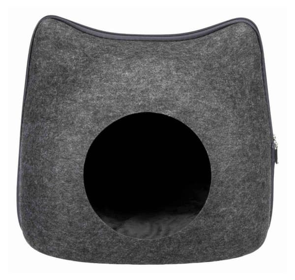 Kattekælehule, filt, 38 × 35 × 37 cm, antracit