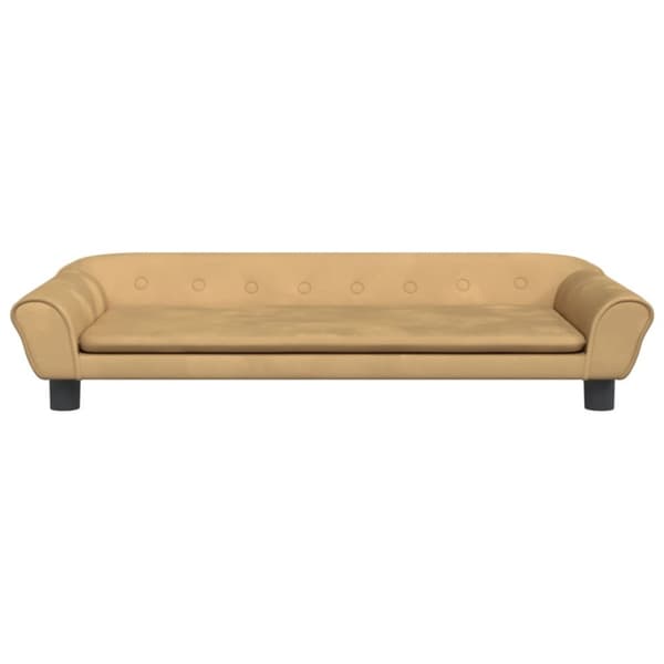 hundeseng 100x50x21 cm velour brun
