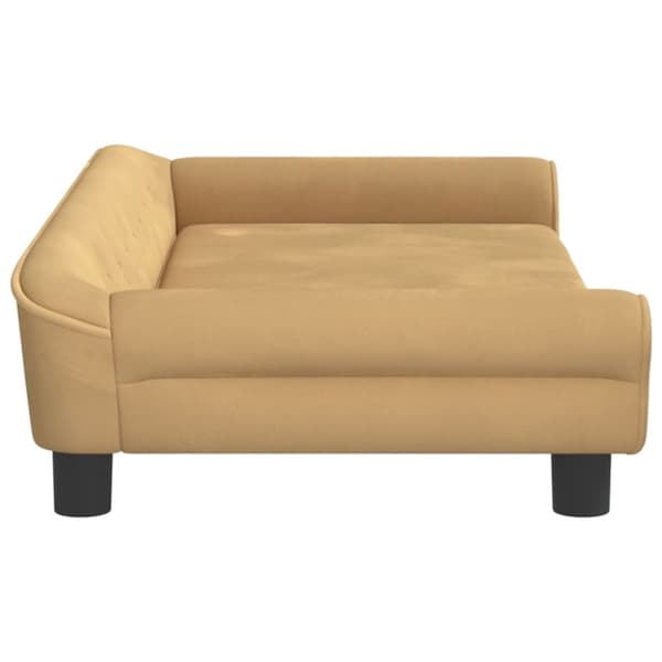 hundeseng 100x50x21 cm velour brun