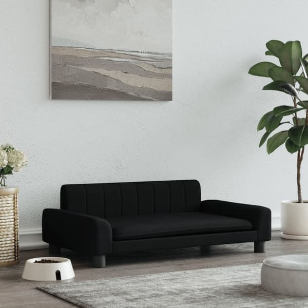 hundeseng 90x53x30 cm stof sort