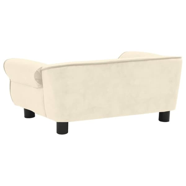 hundesofa 72x45x30 cm plys cremefarvet