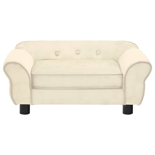 hundesofa 72x45x30 cm plys cremefarvet