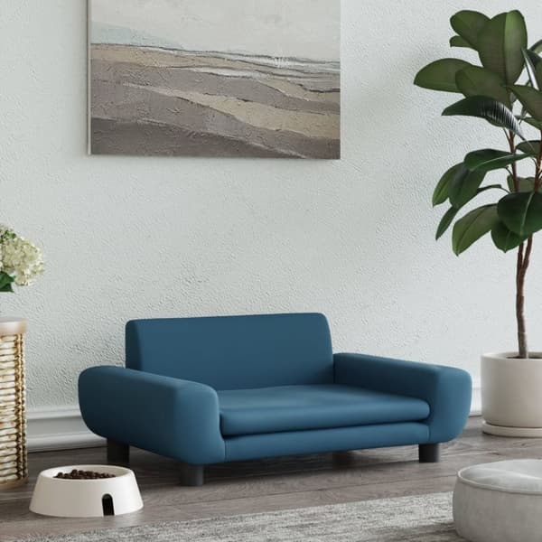 Koiran sänky, sininen, 70x45x33 cm, sametti