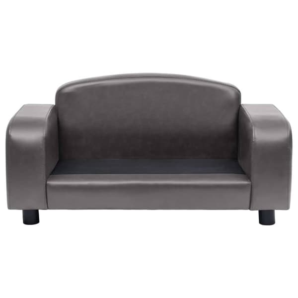 hundesofa 80x50x40 cm kunstlæder grå