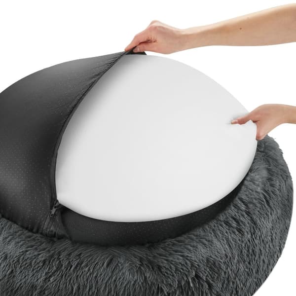 Hundeseng Maja med polstring og plys - Ø 60 cm