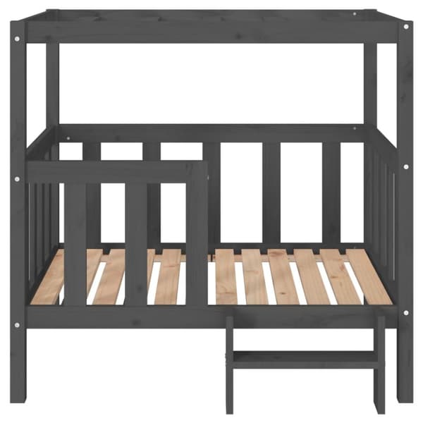 vidaXL hundeseng 105,5x83,5x100 cm massivt fyrretræ grå -  Hundesenge
