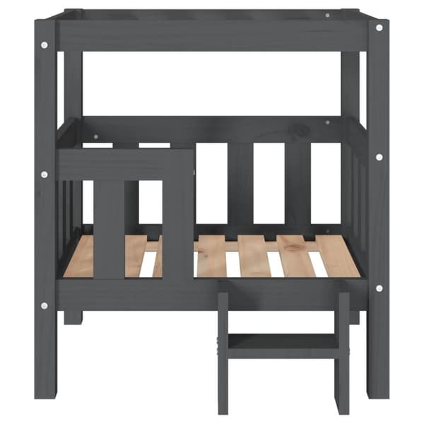 vidaXL Koiransänky harmaa 65,5x43x70 cm täysi mänty -  Koiranpedit