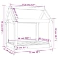 Pikkukuva 9 / 9: vidaXL Koiransänky harmaa 71x55x70 cm täysi mänty -  Koiranpedit
