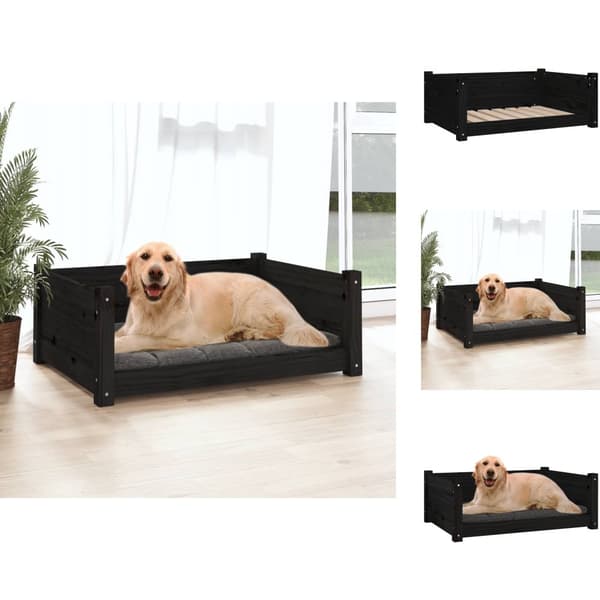 Koiranpedit - Living Koiransänky musta 75,5x55,5x28 cm täysi mänty