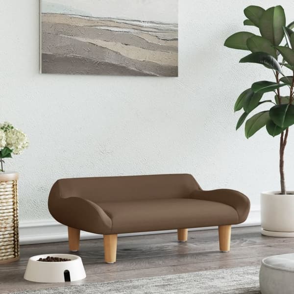 Koiran sänky, ruskea, 70x40x24 cm, verhoiltu kankaalla