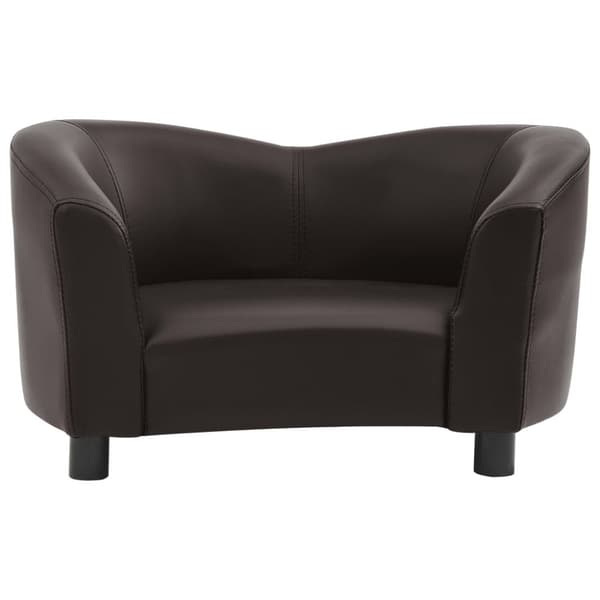 hundesofa 67x41x39 cm kunstlæder brun