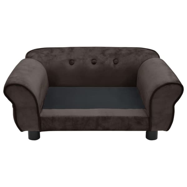hundesofa 72x45x30 cm plys brun