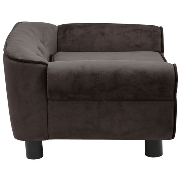 hundesofa 72x45x30 cm plys brun
