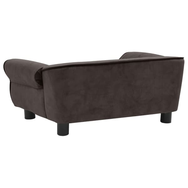 hundesofa 72x45x30 cm plys brun