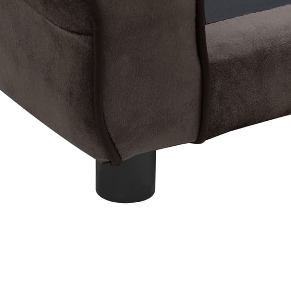 hundesofa 72x45x30 cm plys brun