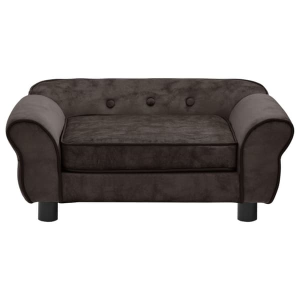 hundesofa 72x45x30 cm plys brun