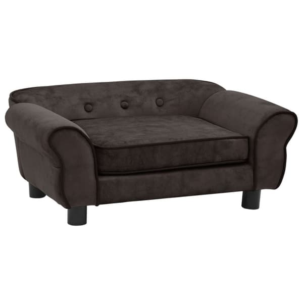 hundesofa 72x45x30 cm plys brun