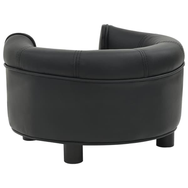 hundesofa 48x48x32 cm plys og kunstlæder sort