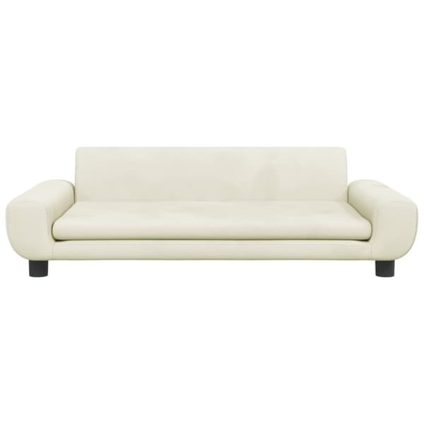hundeseng 100x54x33 cm velour cremefarvet