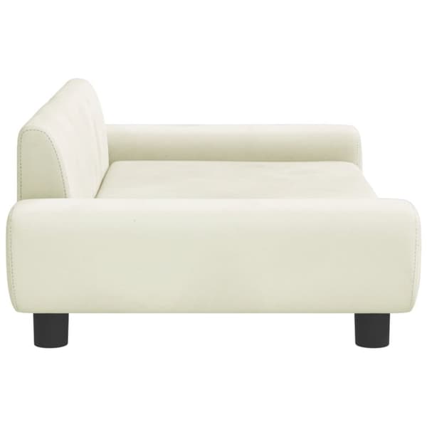 hundeseng 100x54x33 cm velour cremefarvet