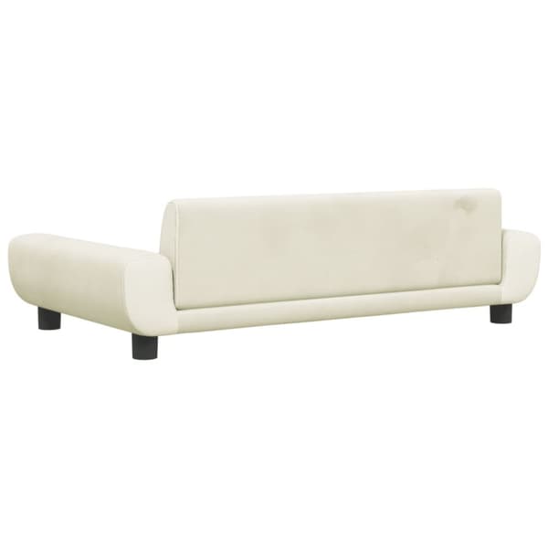hundeseng 100x54x33 cm velour cremefarvet