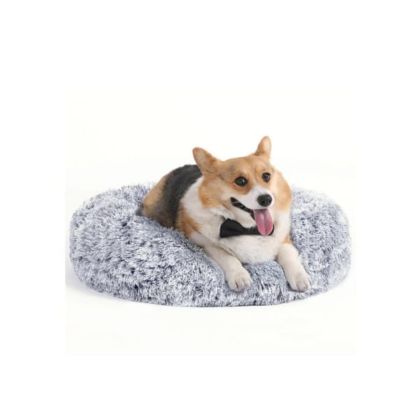 FEANDREA Always by Your Side Hundepude - Donut-formet hundeseng - Memory Foam Hundesofa - Plys kæledyrsseng - Komfortabel og holdbar - 70 cm x 20 cm -