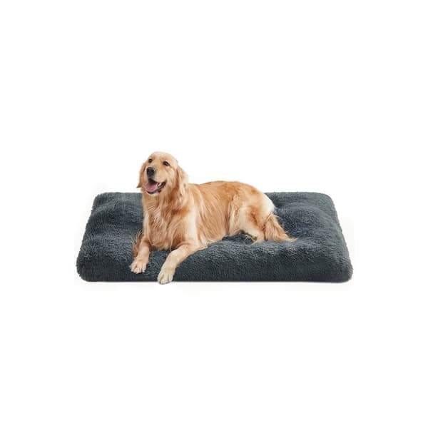 Rootz Dark Grey koiransänky - Lemmikkimatto - Pehmustettu sänky - PV-pehmomateriaali - PP-täyte - Kumitangas - 122 cm x 74 cm - 10 cm Paksuus - Kevyt