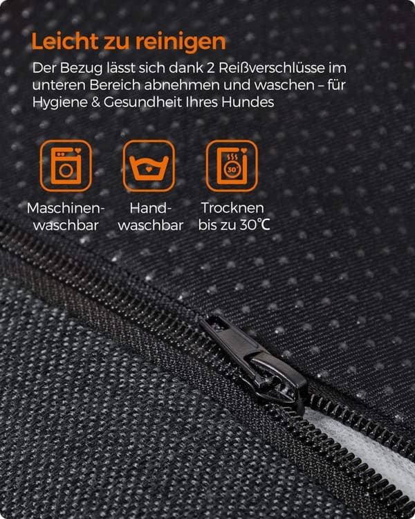 Rootz Plys Hundeseng - Husdyrseng - Hyggelig seng - Imiteret linned - Anti-Slip stof - 120 cm x 90 cm x 30 cm