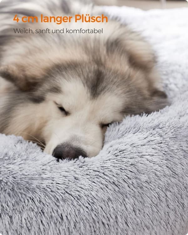 Rootz Plys Hundeseng - Pet Bed - Hyggelig pude - Blødt fyld - Ombre Grey - 140 cm x 20 cm - Letvægts 4,8 kg