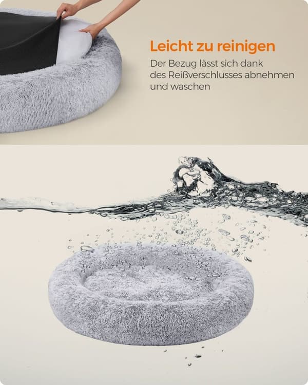Rootz Plys Hundeseng - Pet Bed - Hyggelig pude - Blødt fyld - Ombre Grey - 140 cm x 20 cm - Letvægts 4,8 kg