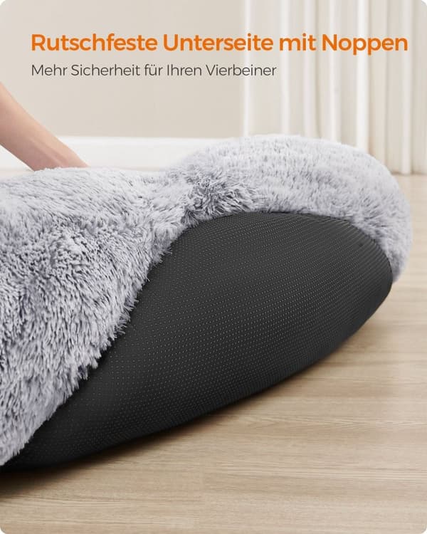 Rootz Plys Hundeseng - Pet Bed - Hyggelig pude - Blødt fyld - Ombre Grey - 140 cm x 20 cm - Letvægts 4,8 kg