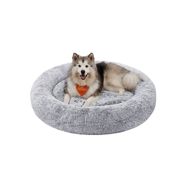 Rootz Plys Hundeseng - Pet Bed - Hyggelig pude - Blødt fyld - Ombre Grey - 140 cm x 20 cm - Letvægts 4,8 kg