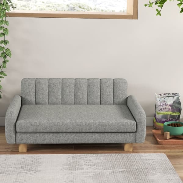 Rootz PawHut Hundeseng - Pet Lounger - Hundepude - Blød pude - Vaskbart betræk - Skridsikre fødder - 94W x 61D x 40H cm