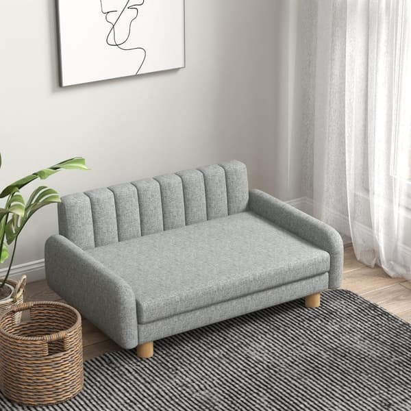 Rootz PawHut Hundeseng - Pet Lounger - Hundepude - Blød pude - Vaskbart betræk - Skridsikre fødder - 94W x 61D x 40H cm