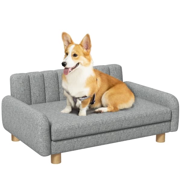 Rootz PawHut Hundeseng - Pet Lounger - Hundepude - Blød pude - Vaskbart betræk - Skridsikre fødder - 94W x 61D x 40H cm